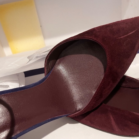 Stuart Weitzman Pumps Heels Pointed Toe Suede Ankle Strap size 8 - Picture 7 of 12